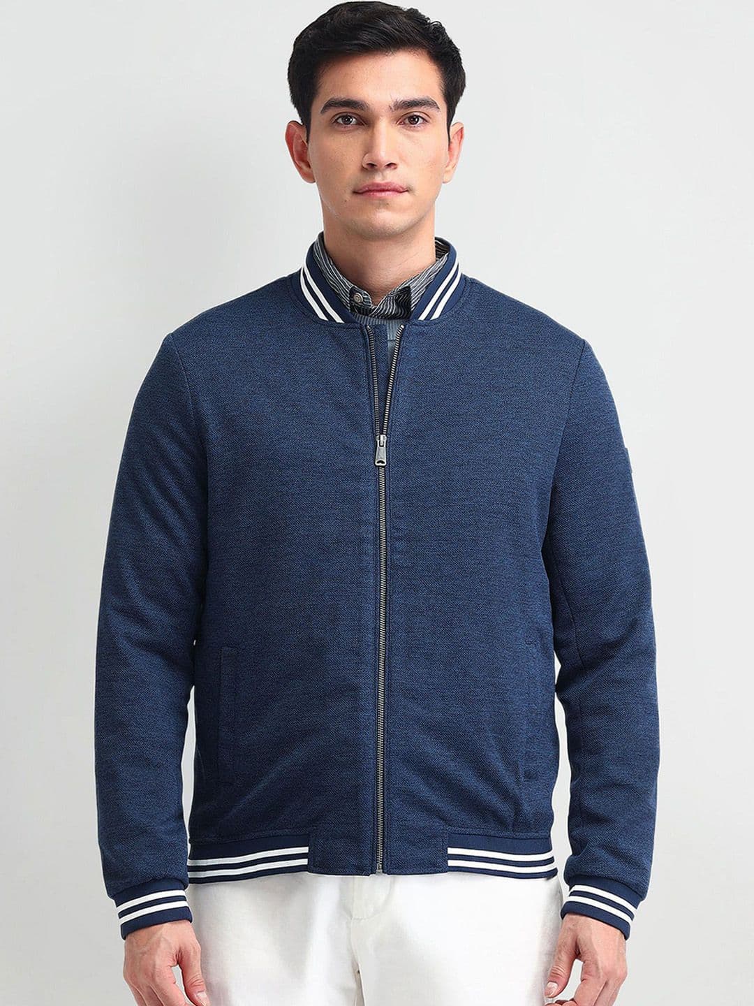Arrow Sport Men Solid Bomber Jacket - view 1