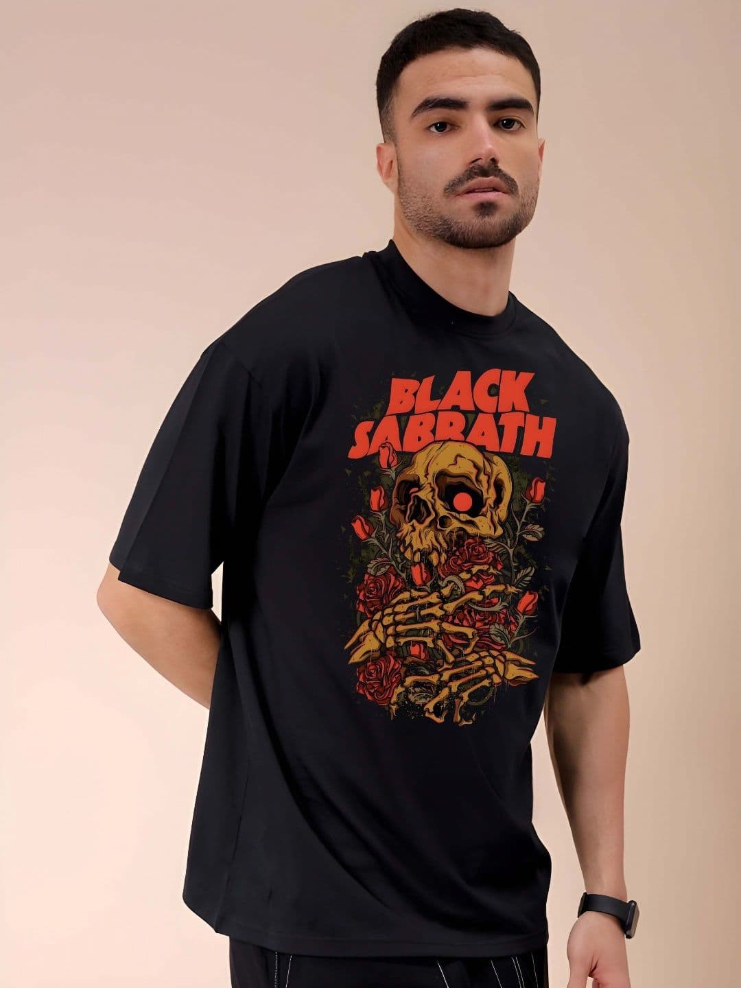 KAIDO Men Graphic Printed Round Neck Cotton Relaxed Fit T-shirt - view 1