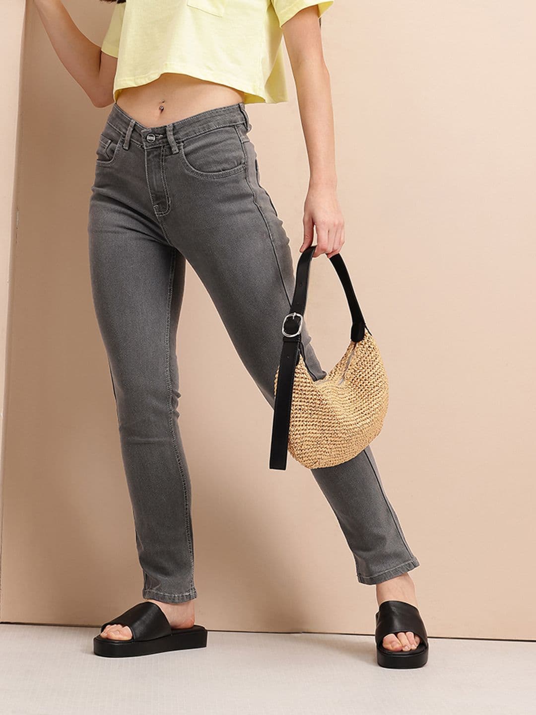 Mast & Harbour Women Slim Fit Stretchable Jeans - view 1
