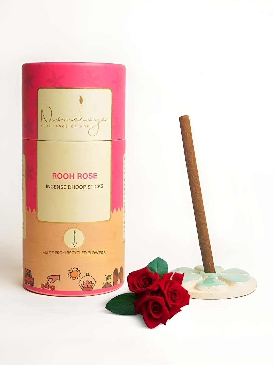 Nirmalaya Rooh Rose Incense Dhoop Sticks 40 Pieces - view 1