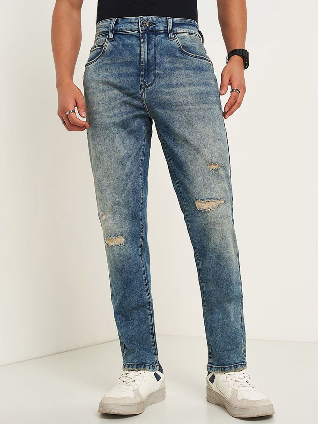 SF JEANS by Pantaloons Men Slim Fit Mid-Rise Jeans - view 1