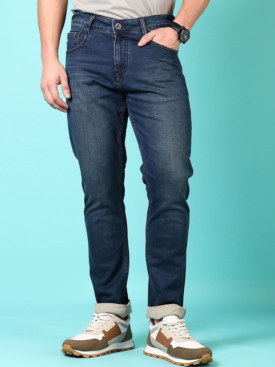 V-Mart Men Cotton Light Fade Regular Fit Jeans - view 1