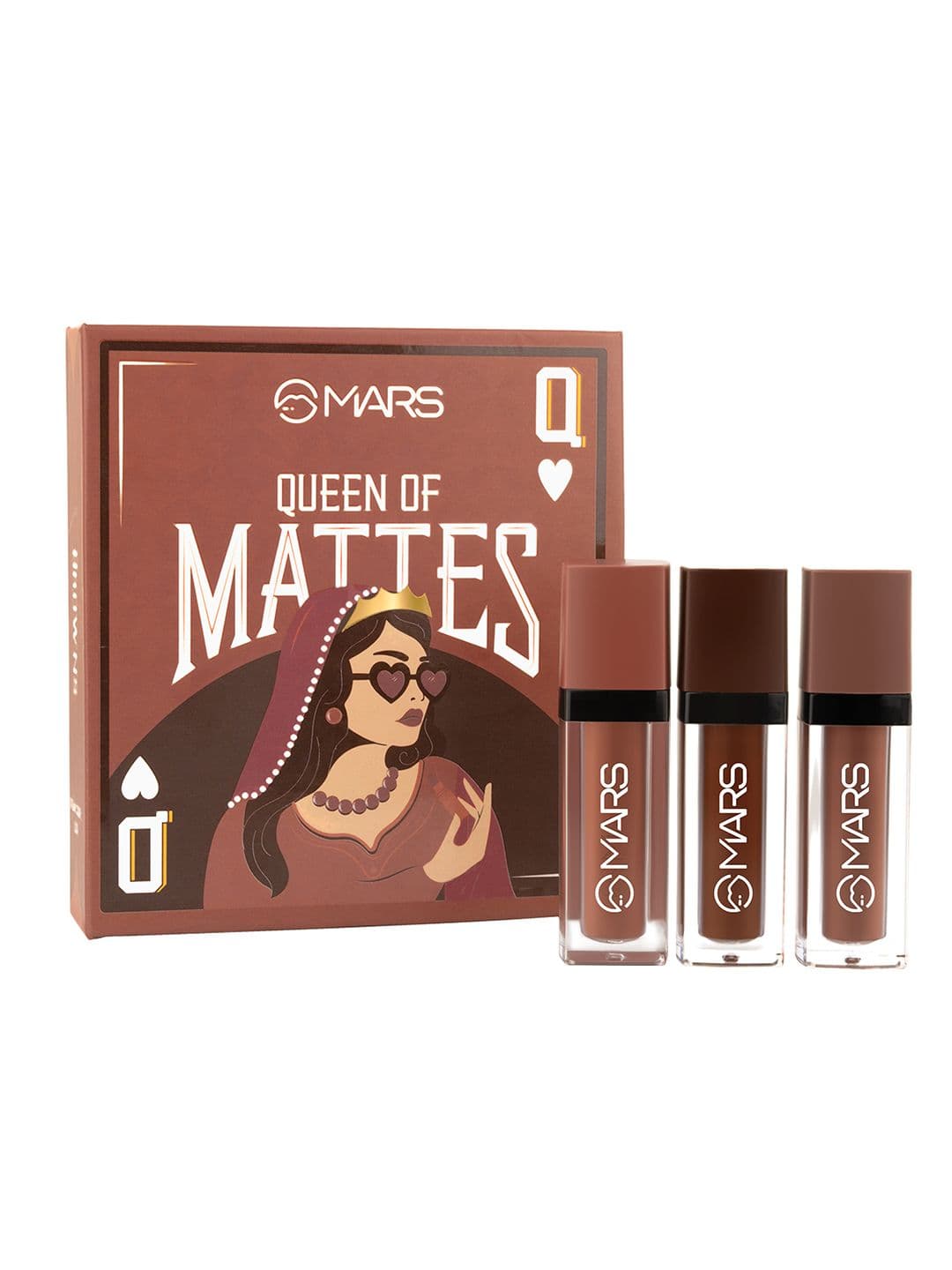MARS Set Of 3 Queen of Mattes Long Lasting Liquid Lipstick 13.5ml - Browns - view 1