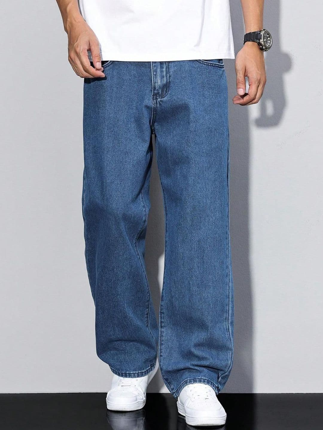 Kotty Men Straight Fit Mid-Rise Stretchable Jeans - view 1
