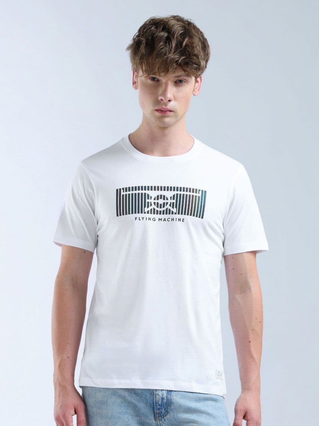 Flying Machine Brand Logo Printed Pure Cotton T-shirt - view 1