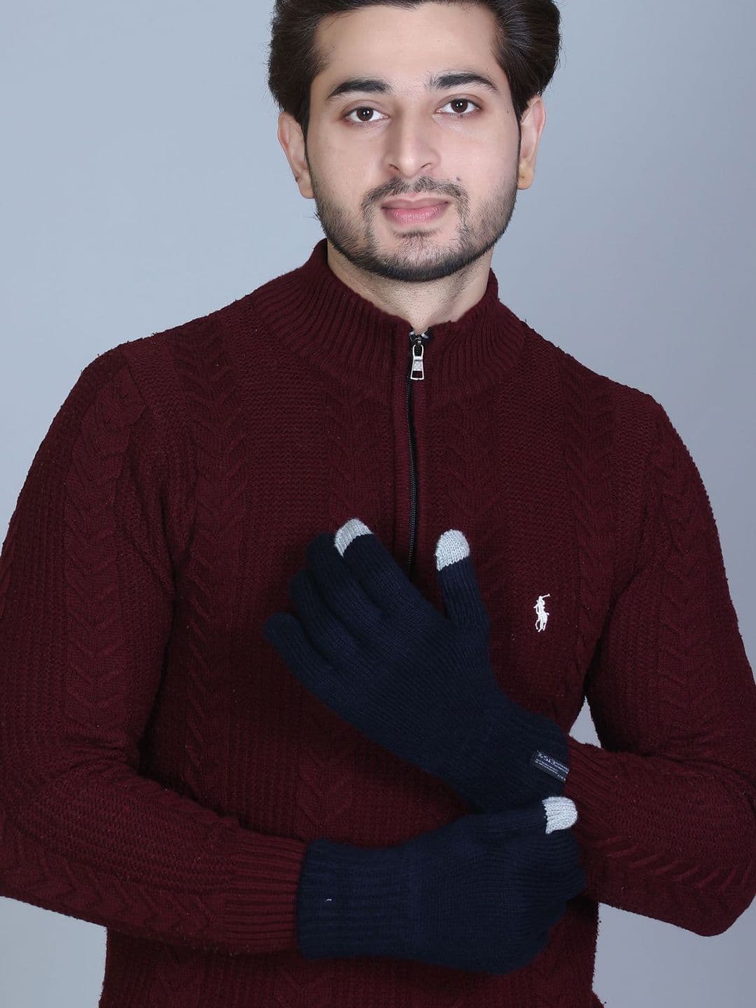 513 Men Acrylic Winter Gloves - view 1
