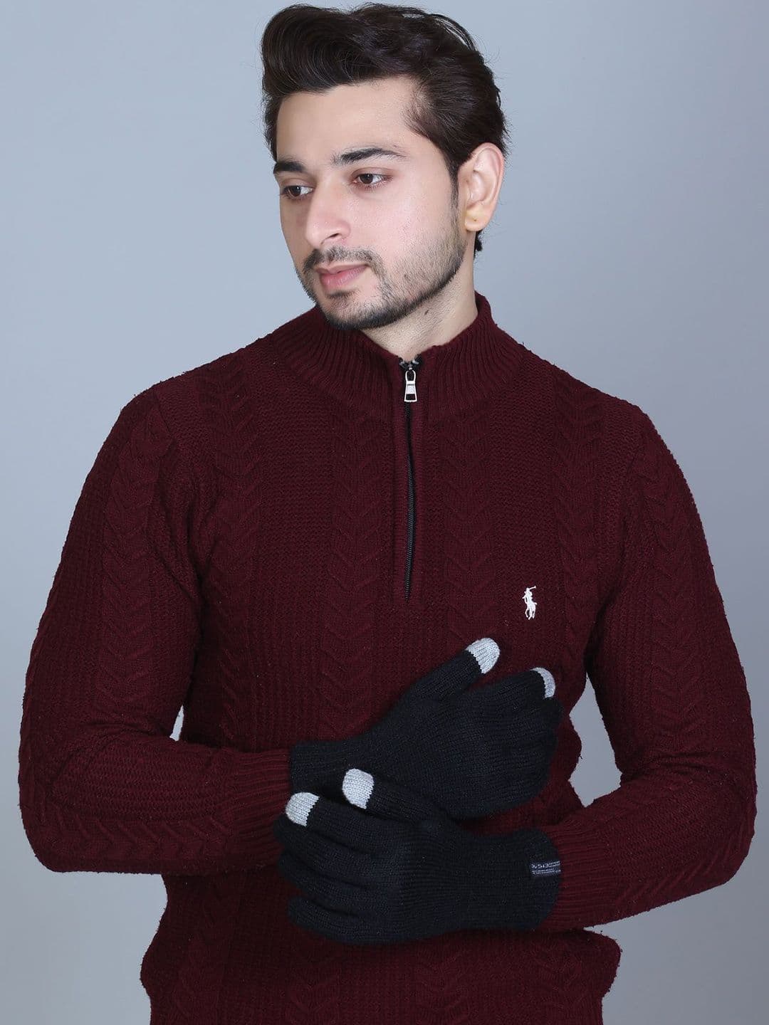 513 Men Acrylic Winter Gloves - view 1