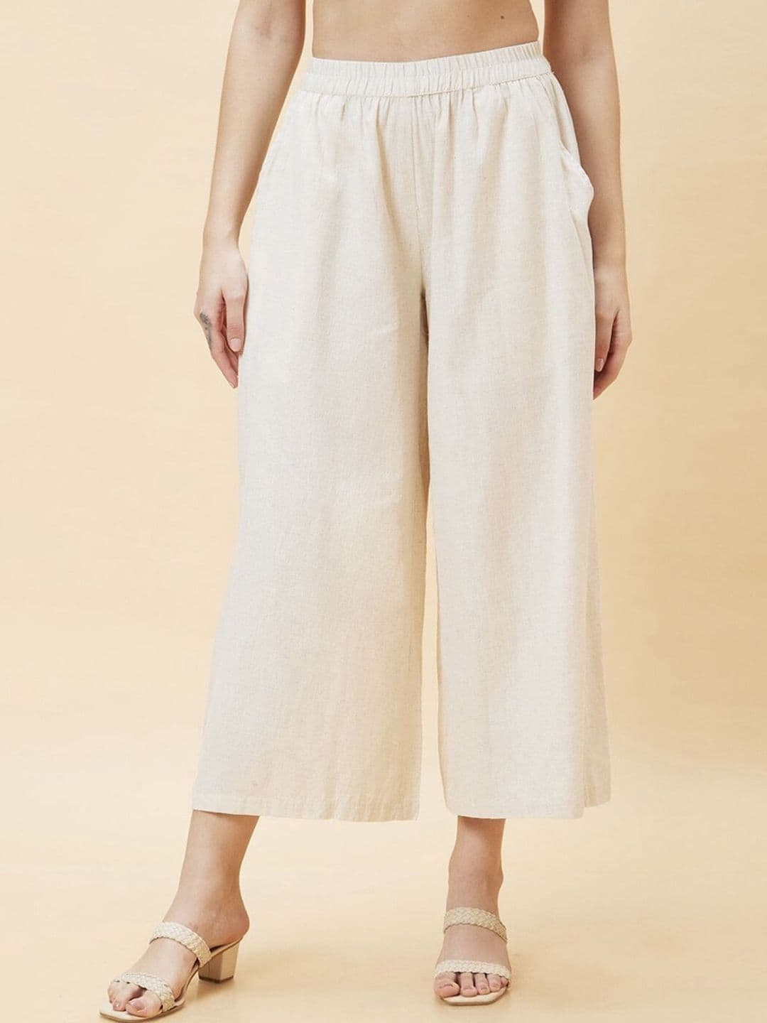 Moda Rapido Women Wide Leg Cotton Palazzos - view 1