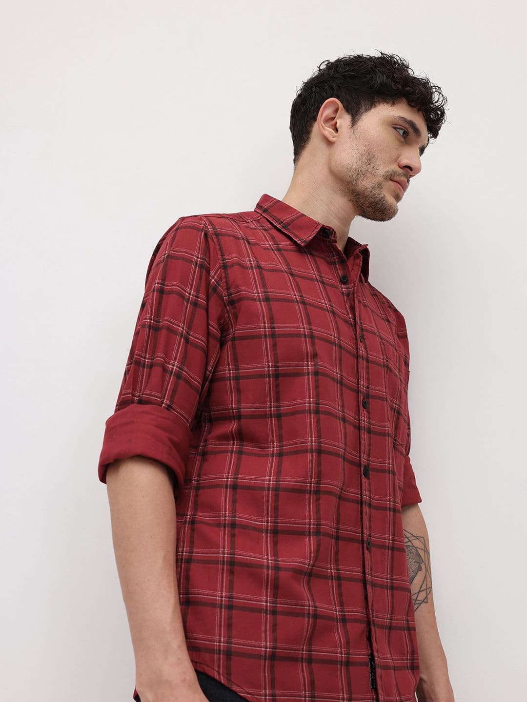 The Roadster Life Co. Tartan Checks Pure Cotton Casual Shirt - view 1