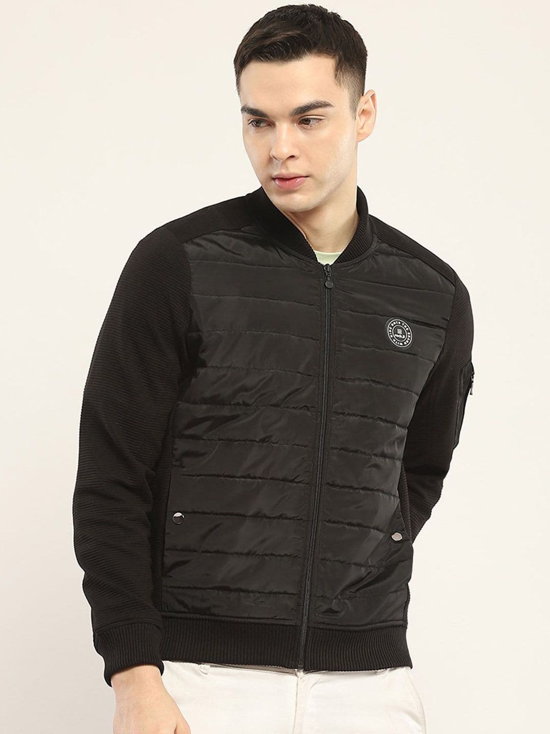 rock.it Men Stand Collar Solid Casual Lightweight Padded Jacket - view 1