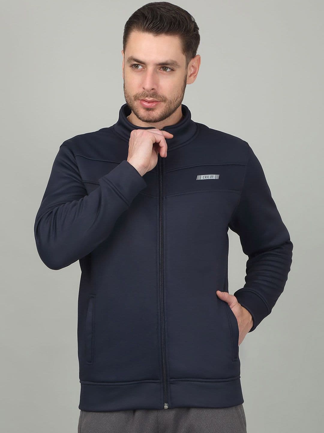 Cantabil Men Open Front Jacket with Patchwork - view 1