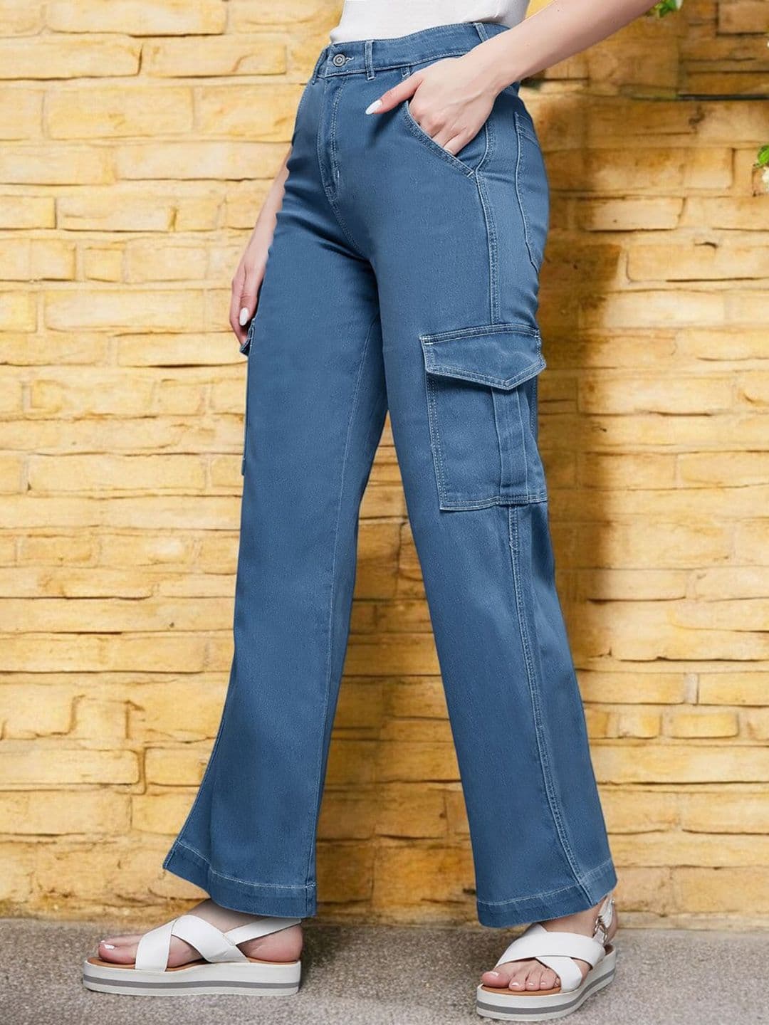 Miss Chase Women Wide Leg High-Rise Stretchable Jeans - view 1