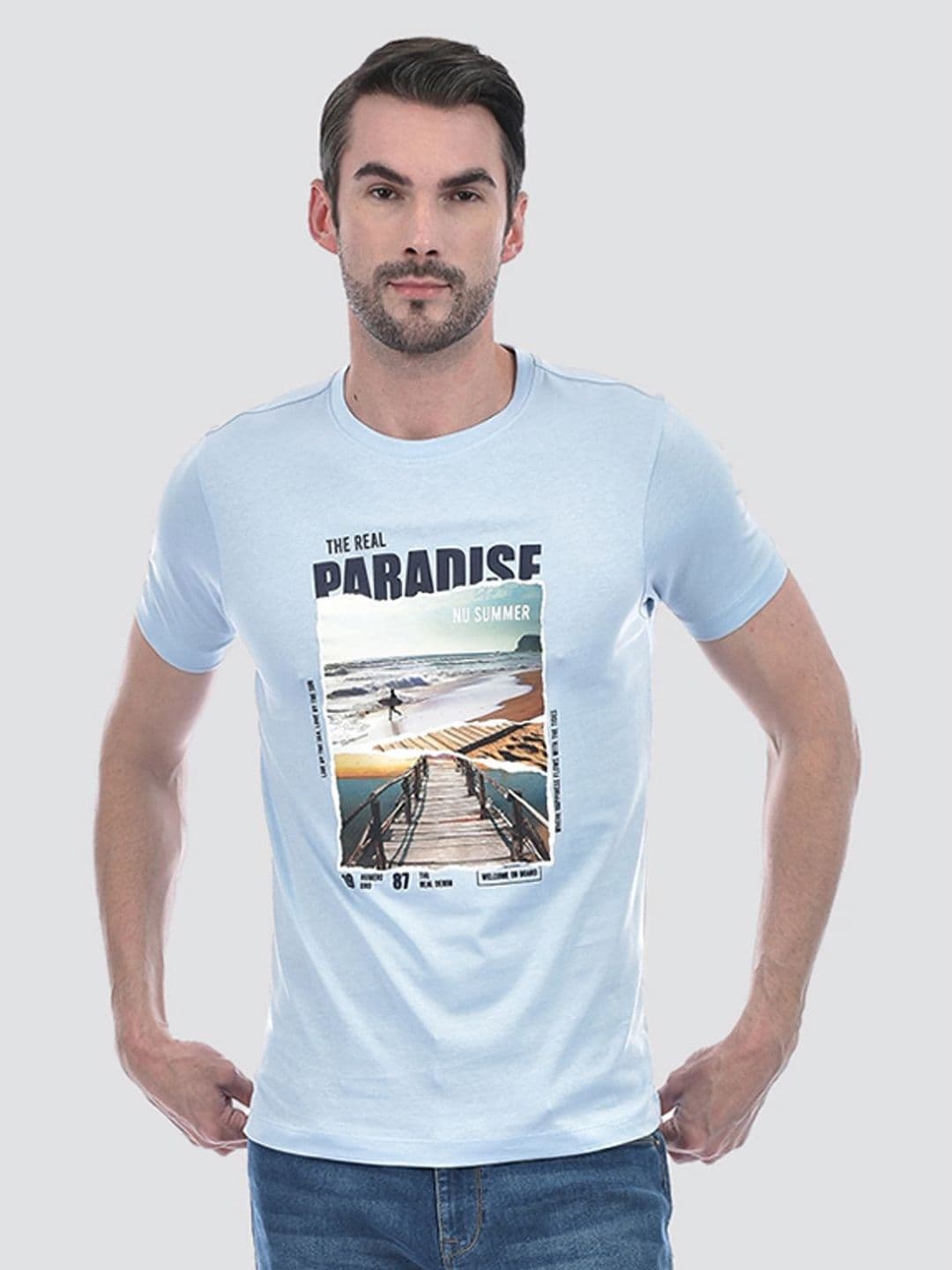 Numero Uno Men Graphic Printed Round Neck Cotton T-shirt - view 1