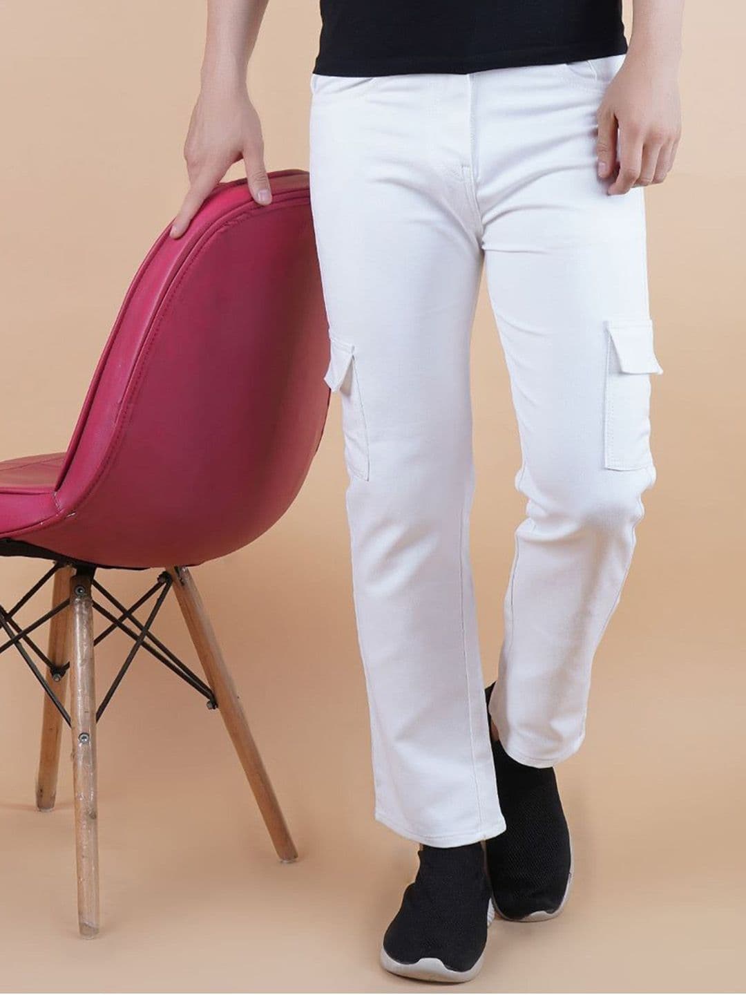 LINARIA Men Regular Fit Mid-Rise White Jeans - view 1