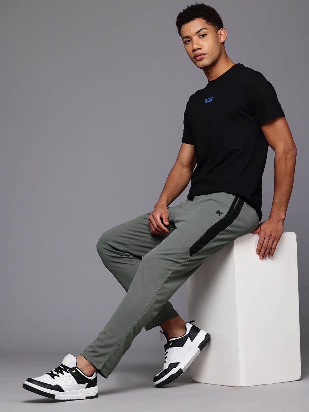 HRX by Hrithik Roshan Men Striped Cricket Track Pants - view 1