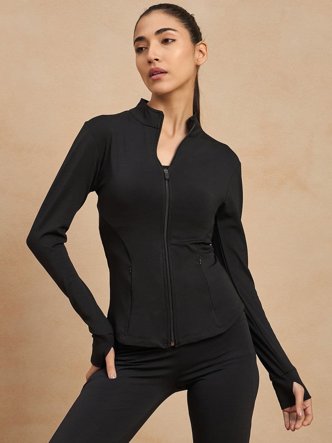 COLOR CAPITAL Women Solid Zip Detail Long Sleeves Casual Sporty Jacket - view 1