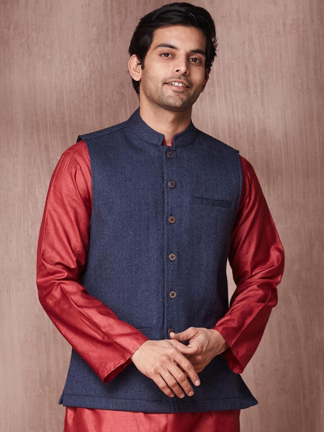 Fabindia Men Woolen Nehru Jacket - view 1