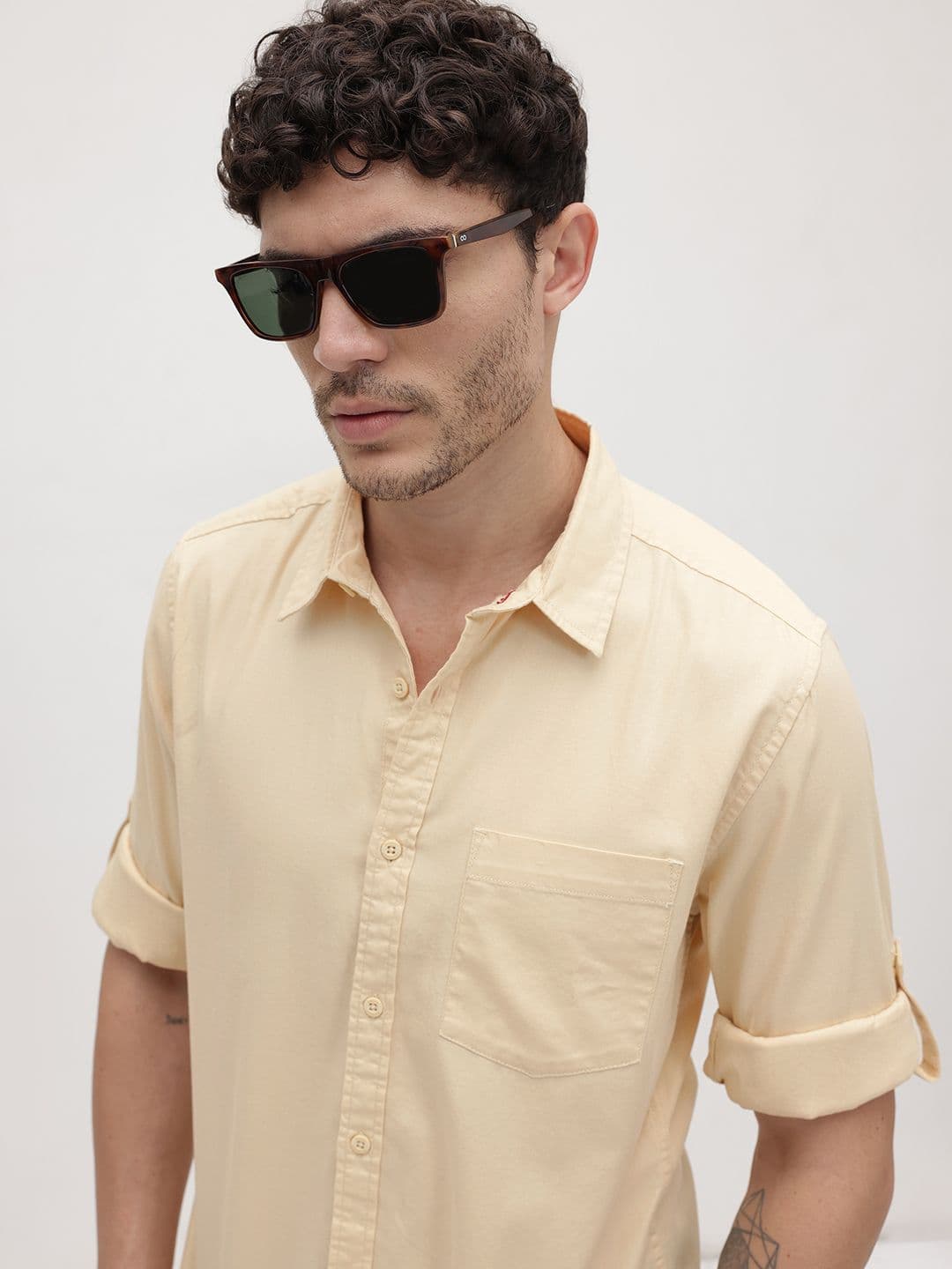 The Roadster Life Co. Spread Collar Pure Cotton Casual Shirt - view 1