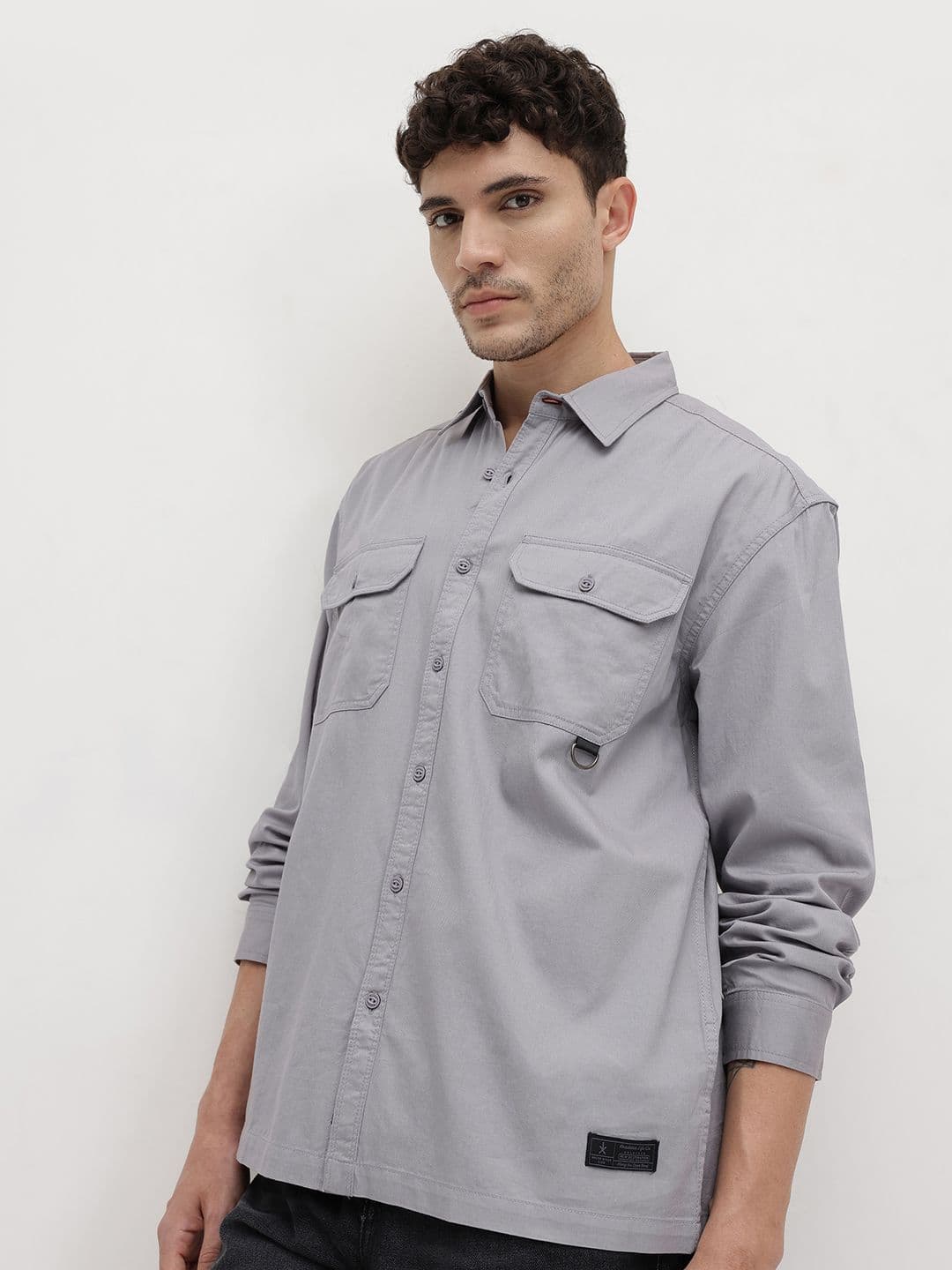 The Roadster Life Co. Pure Cotton Drop-Shoulder Sleeves Relaxed Fit Shirt - view 1