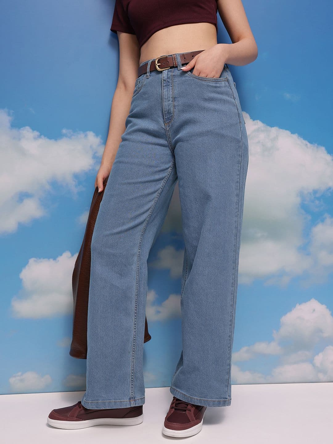 CORSICA Women Mid-Rise Stretchable Wide Leg Jeans - view 1