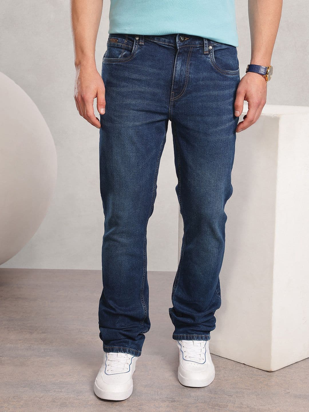 Nautica Men Straight Fit Light Fade Stretchable Jeans - view 1
