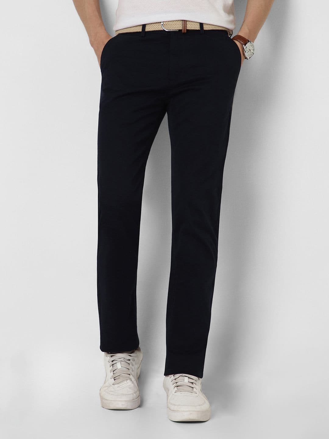 Peter England Casuals Men Super Slim Fit Formal Trouser - view 1