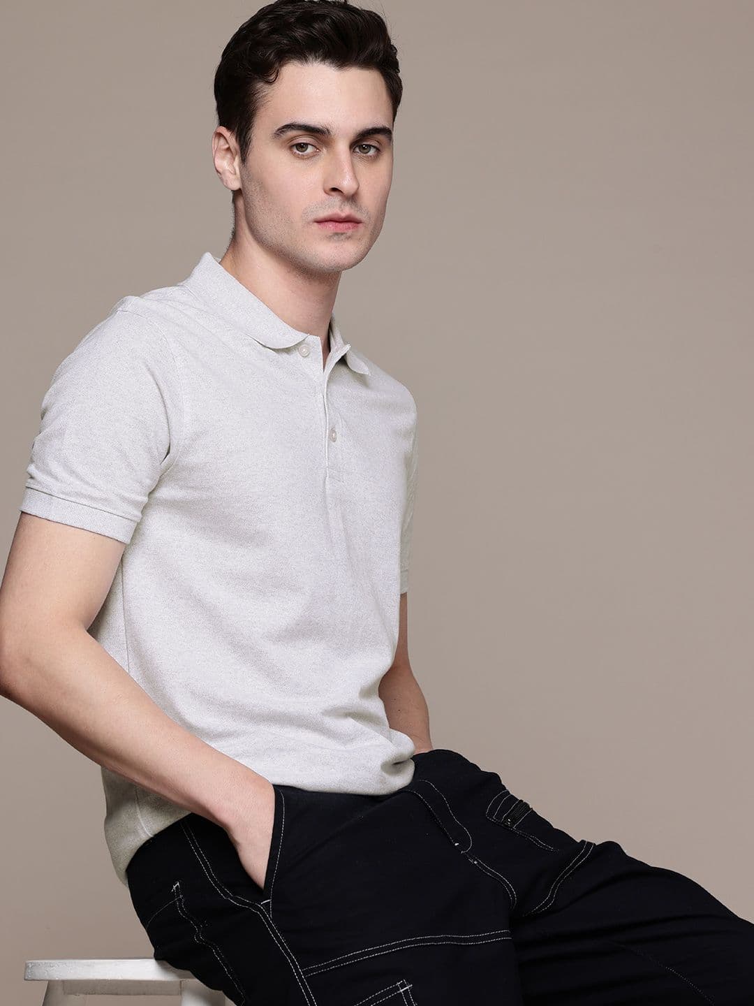 Moda Rapido Men Solid Polo Collar T-shirt - view 1
