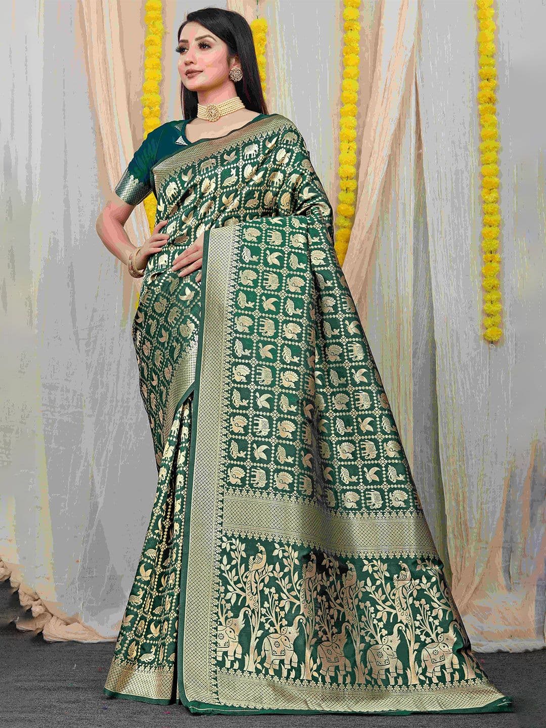 amirat Woven Design Zari Art Silk Banarasi Saree - view 1