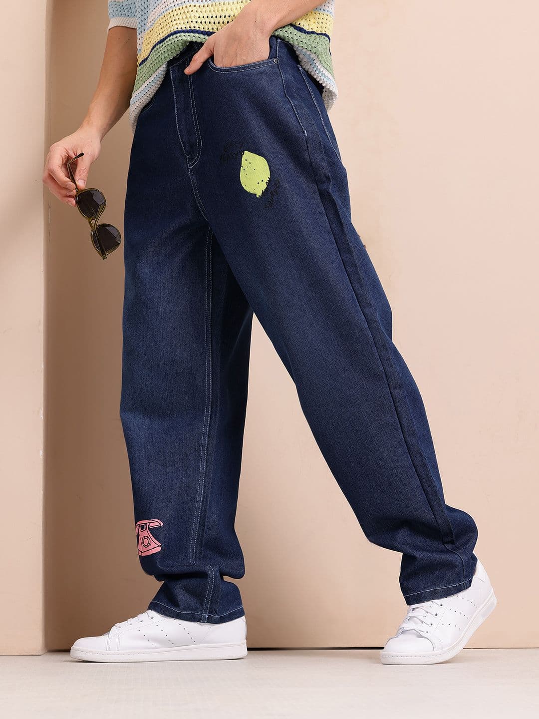 Mast & Harbour Men Mid-Rise Printed Relaxed Fit Jeans - view 1