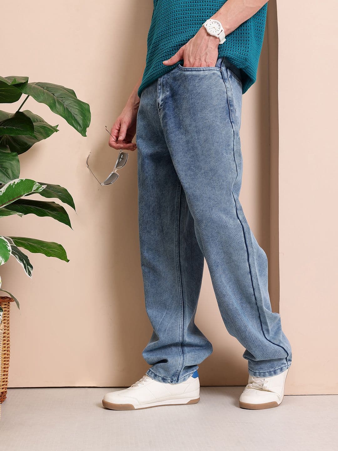 Mast & Harbour Men Relaxed Fit Light Fade Jeans