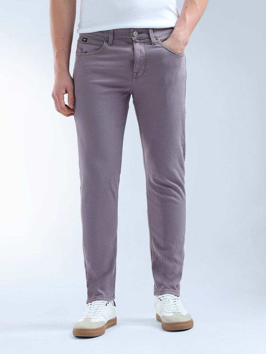 Flying Machine Slash Slim Tapered Fit Mid Rise Jeans