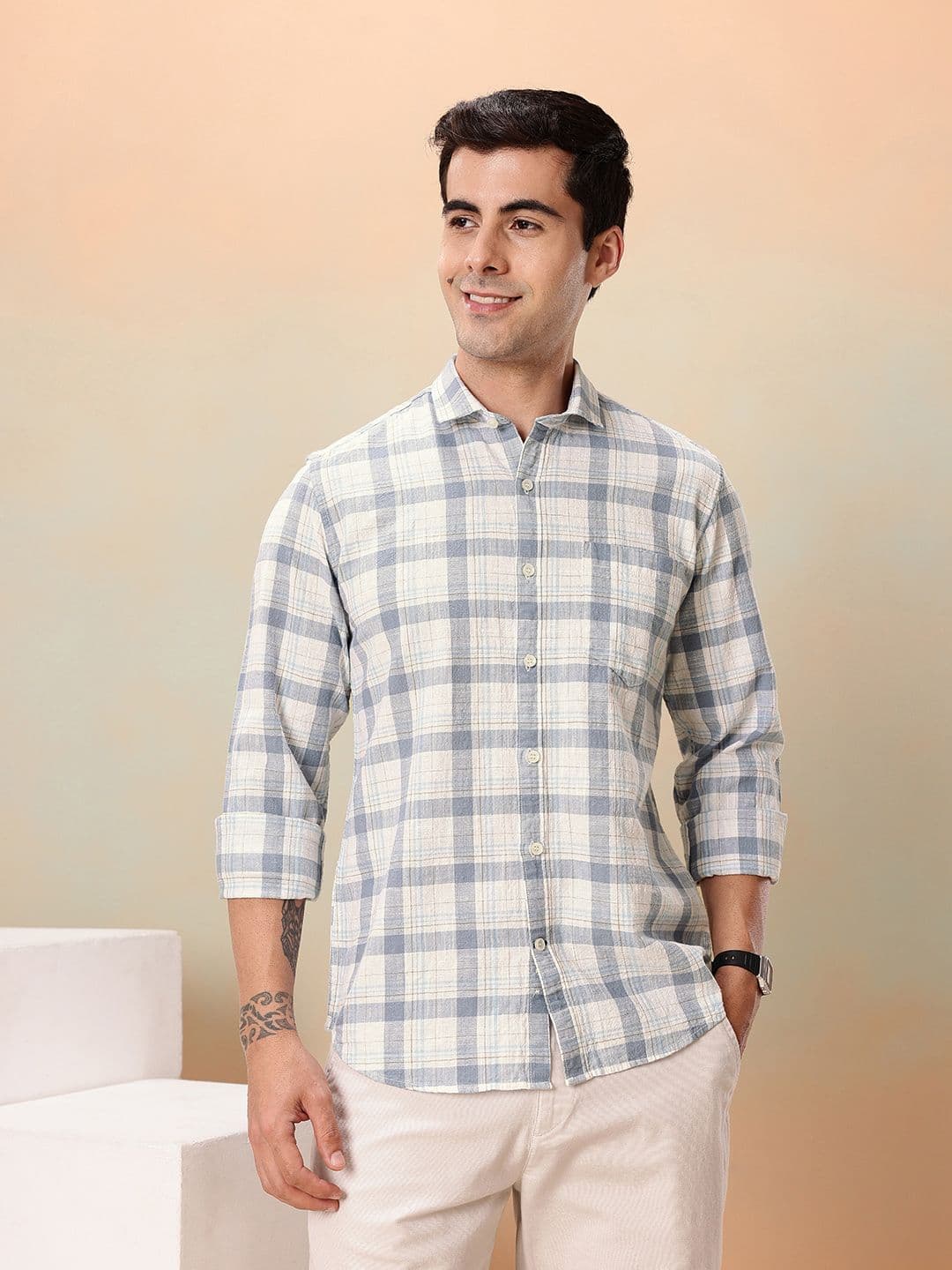 Mast & Harbour Checked Casual Shirt - view 1