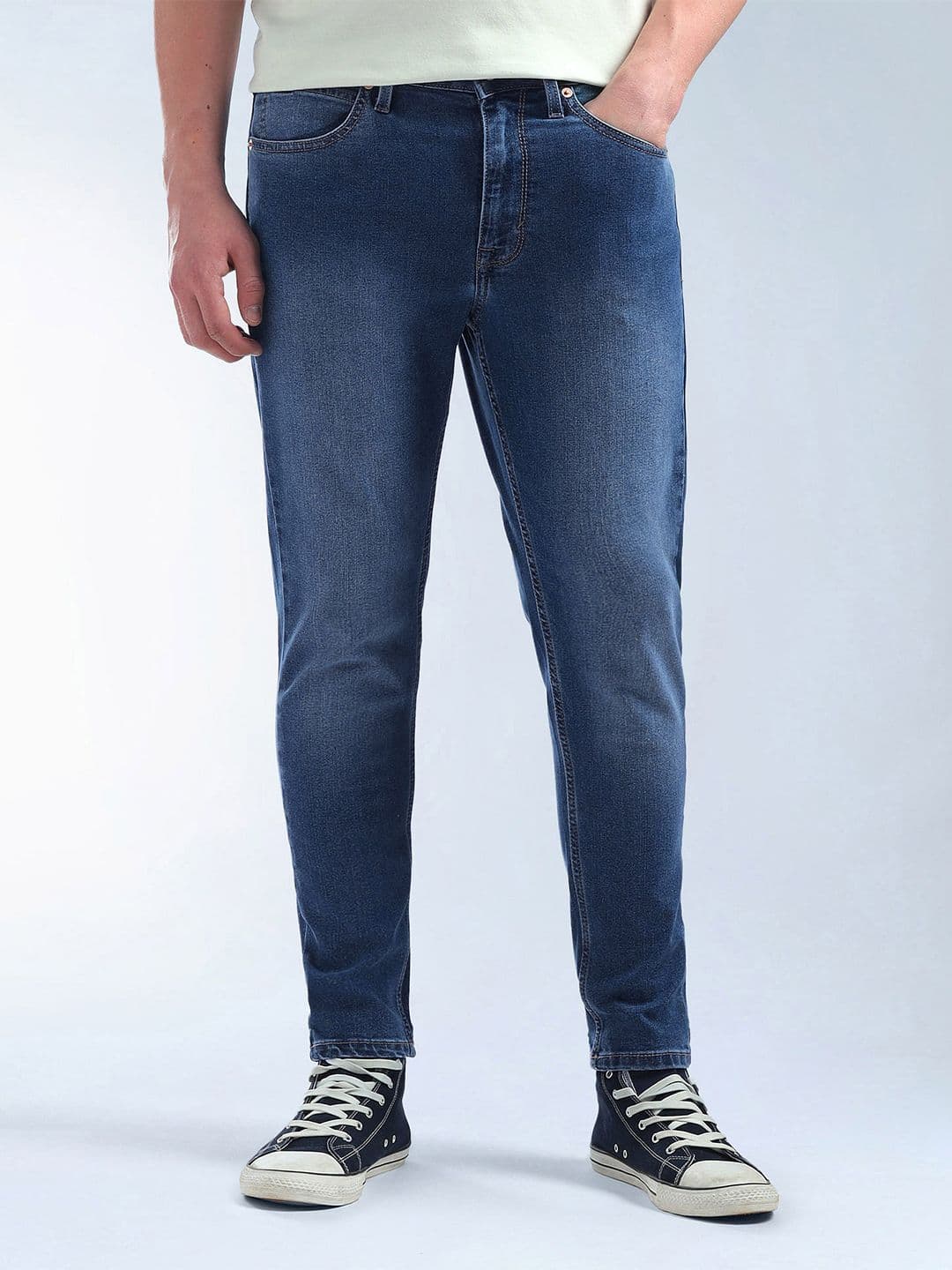 Flying Machine Mankle Relaxed Tapered Fit Whiskered Jeans - view 1