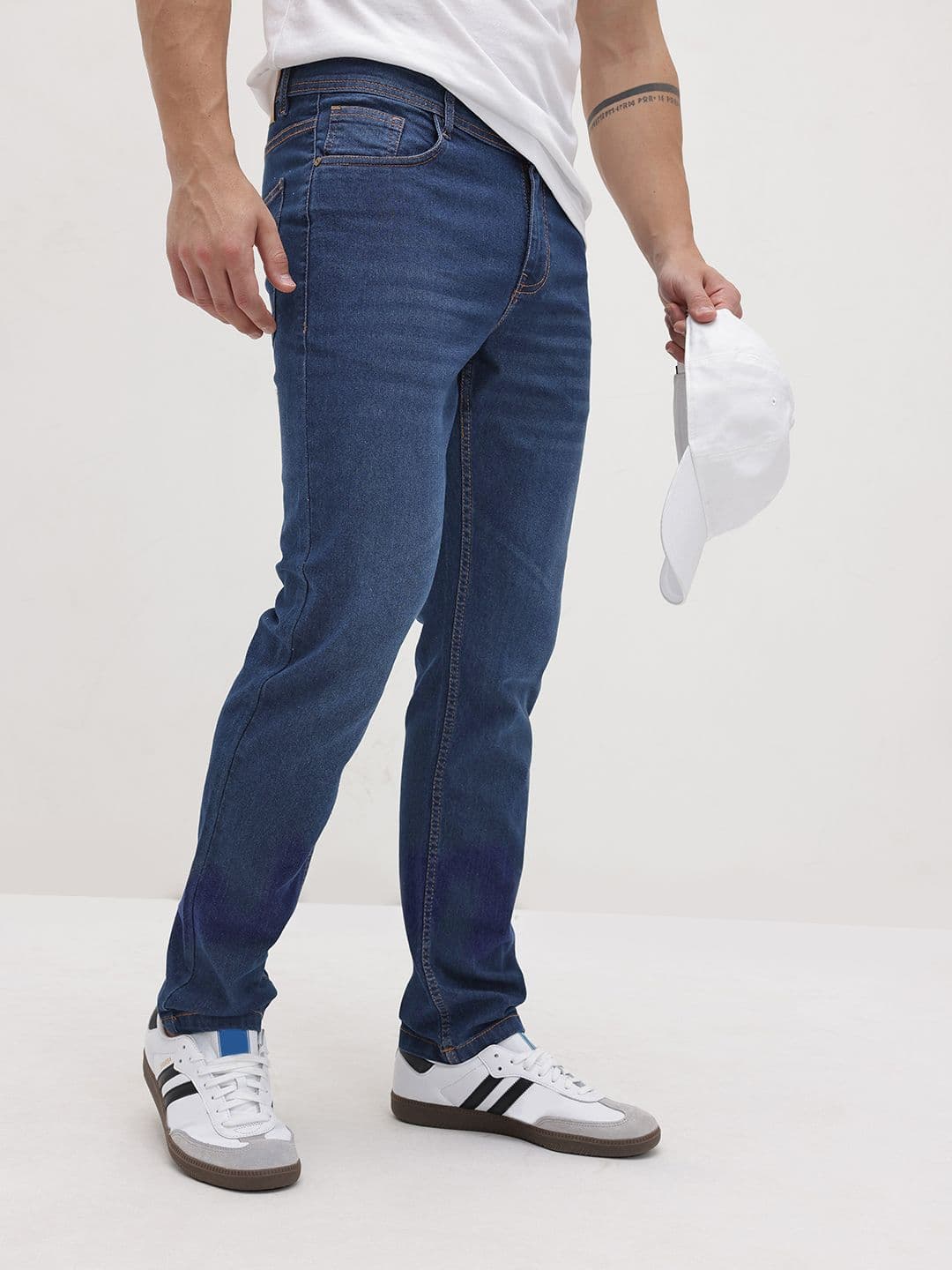 The Roadster Life Co. Men Light Fade Mid-Rise Stretchable Slim Fit Jeans - view 1