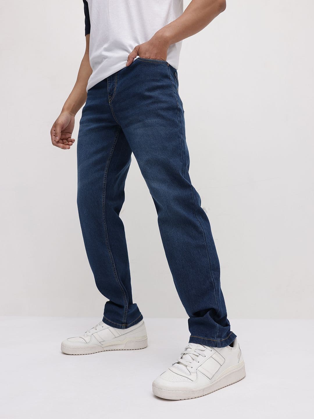 The Roadster Life Co. Men Mid-Rise Light Fade Slim Fit Stretchable Jeans - view 1
