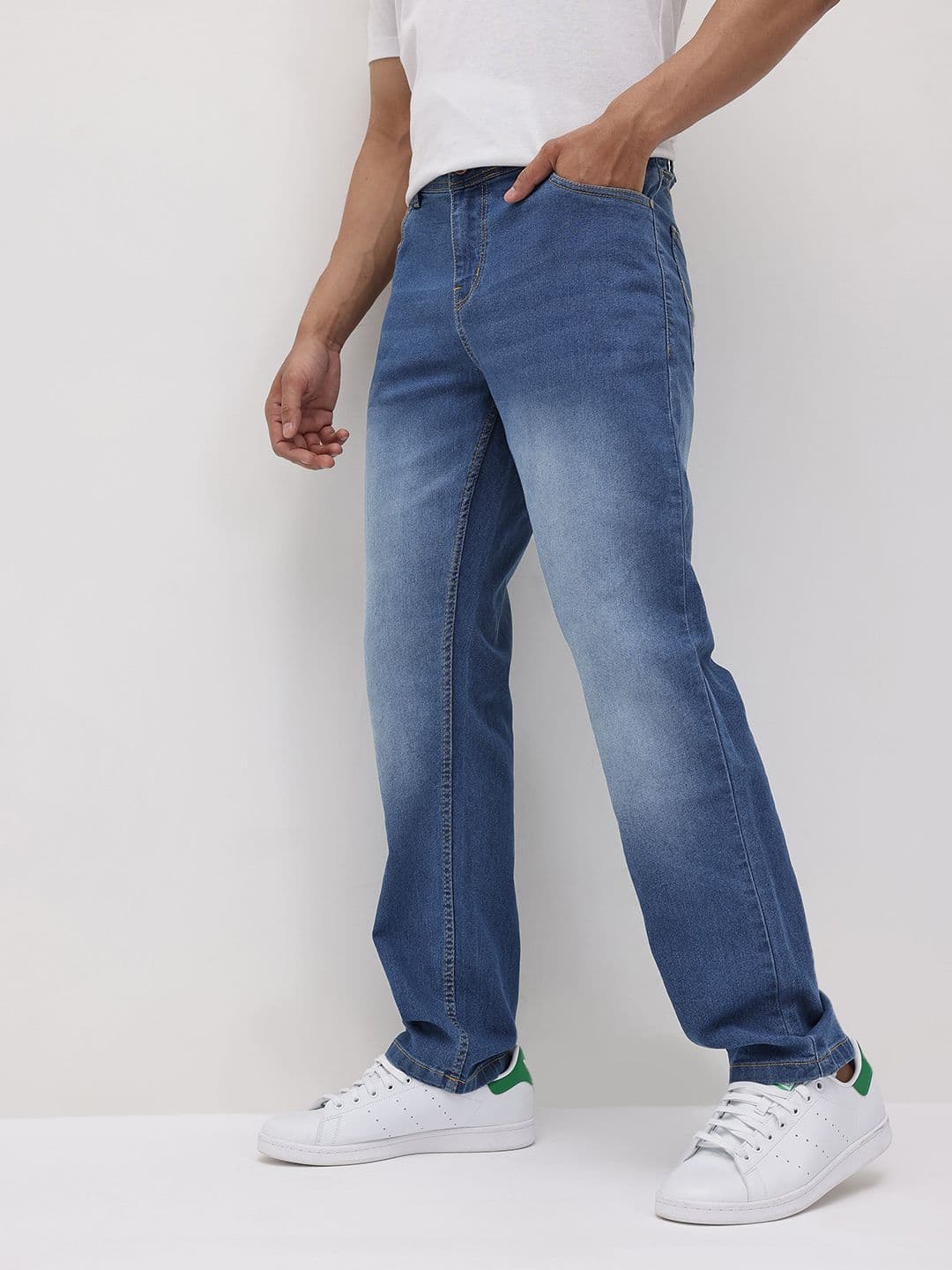 The Roadster Life Co. Men Slim Fit Mid-Rise Light Fade Jeans - view 1
