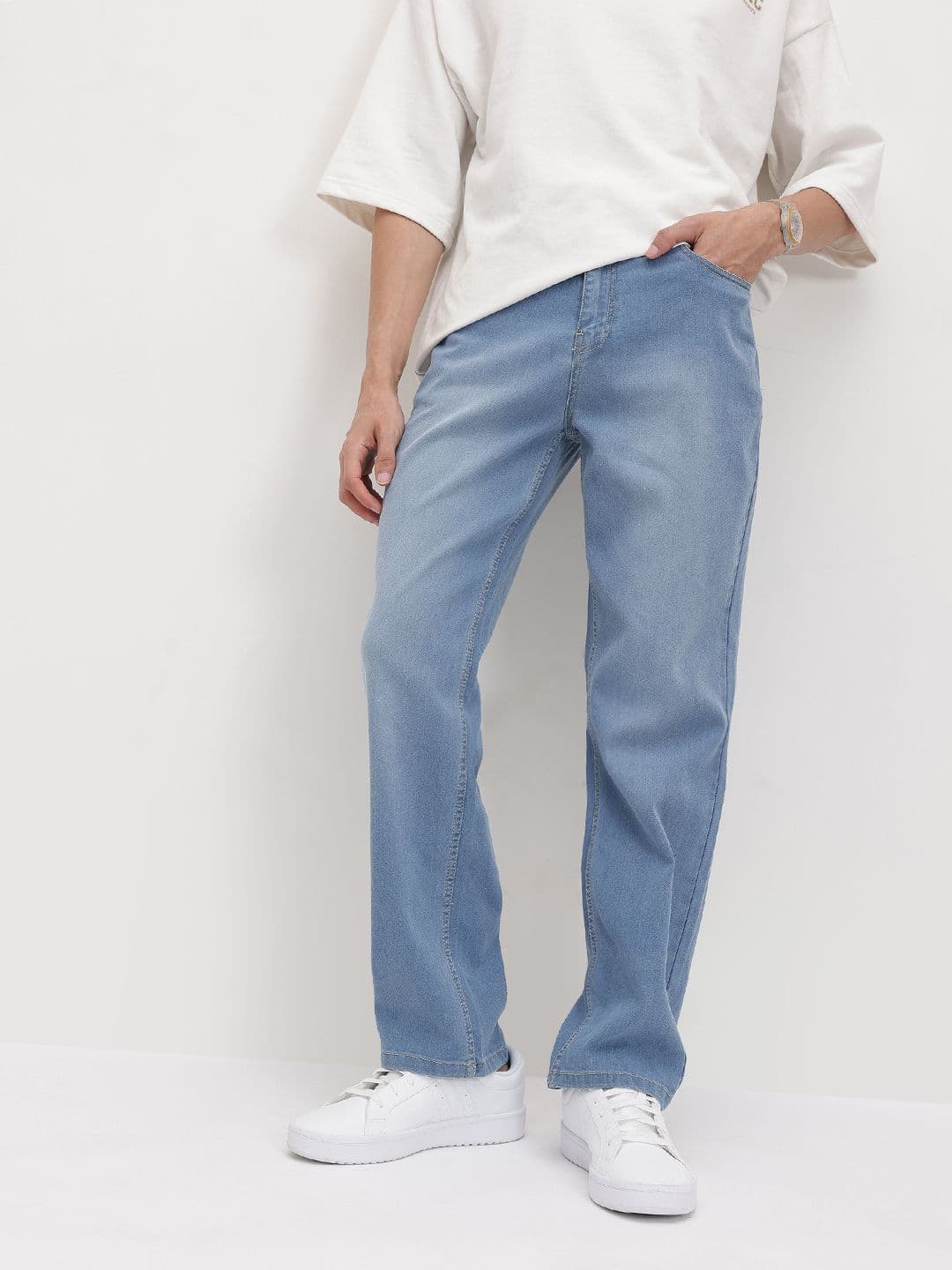 The Roadster Life Co. Men Straight Fit Stretchable Jeans - view 1