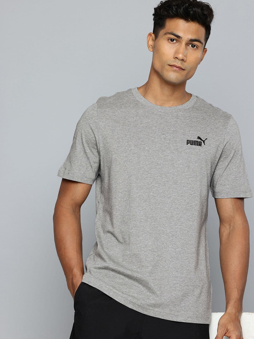 Puma Brand Logo Printed Pure Cotton T-shirt - view 1