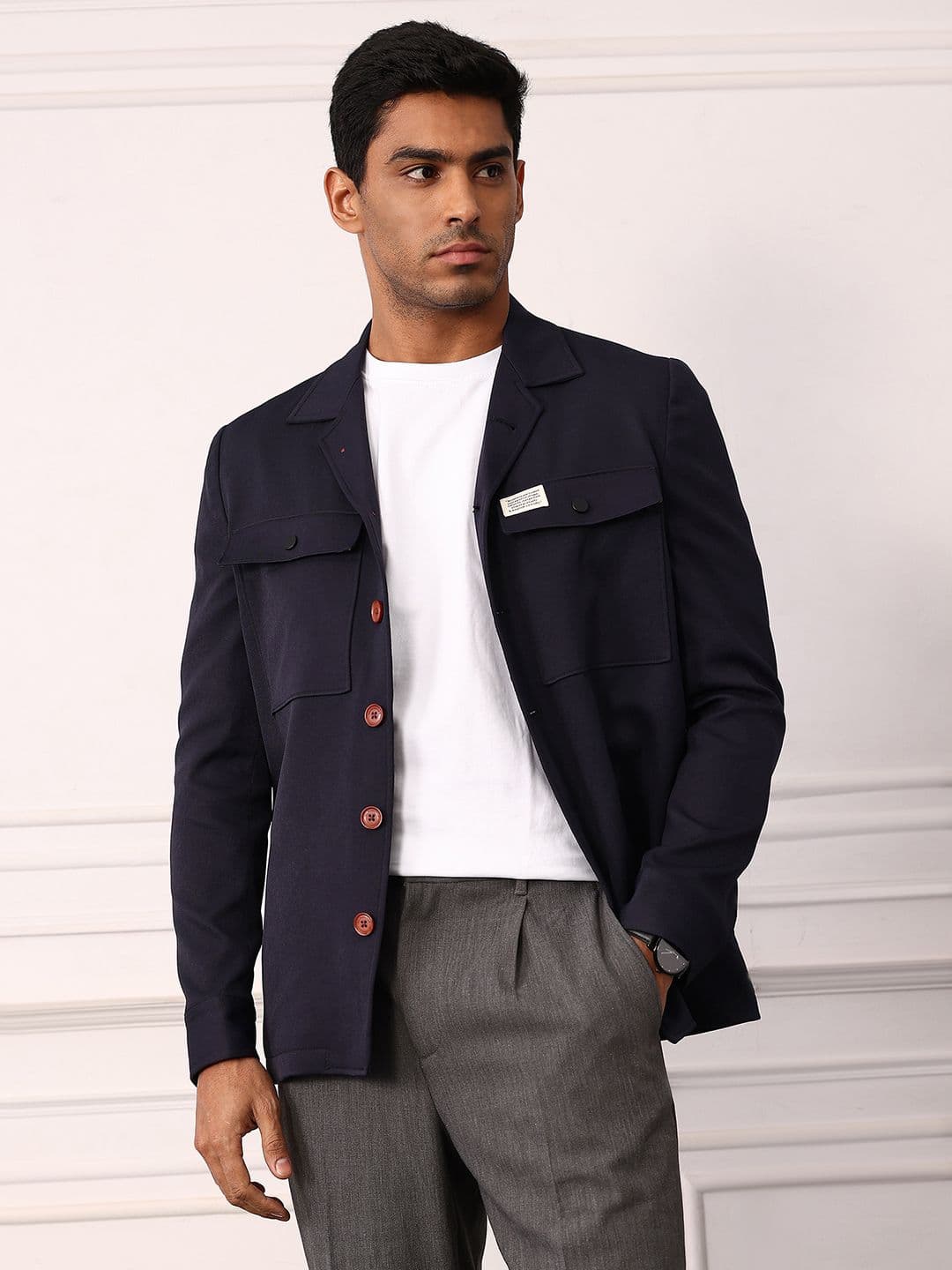 Mr Bowerbird Double Pocket Resort Collar Tailored Jacket - view 1