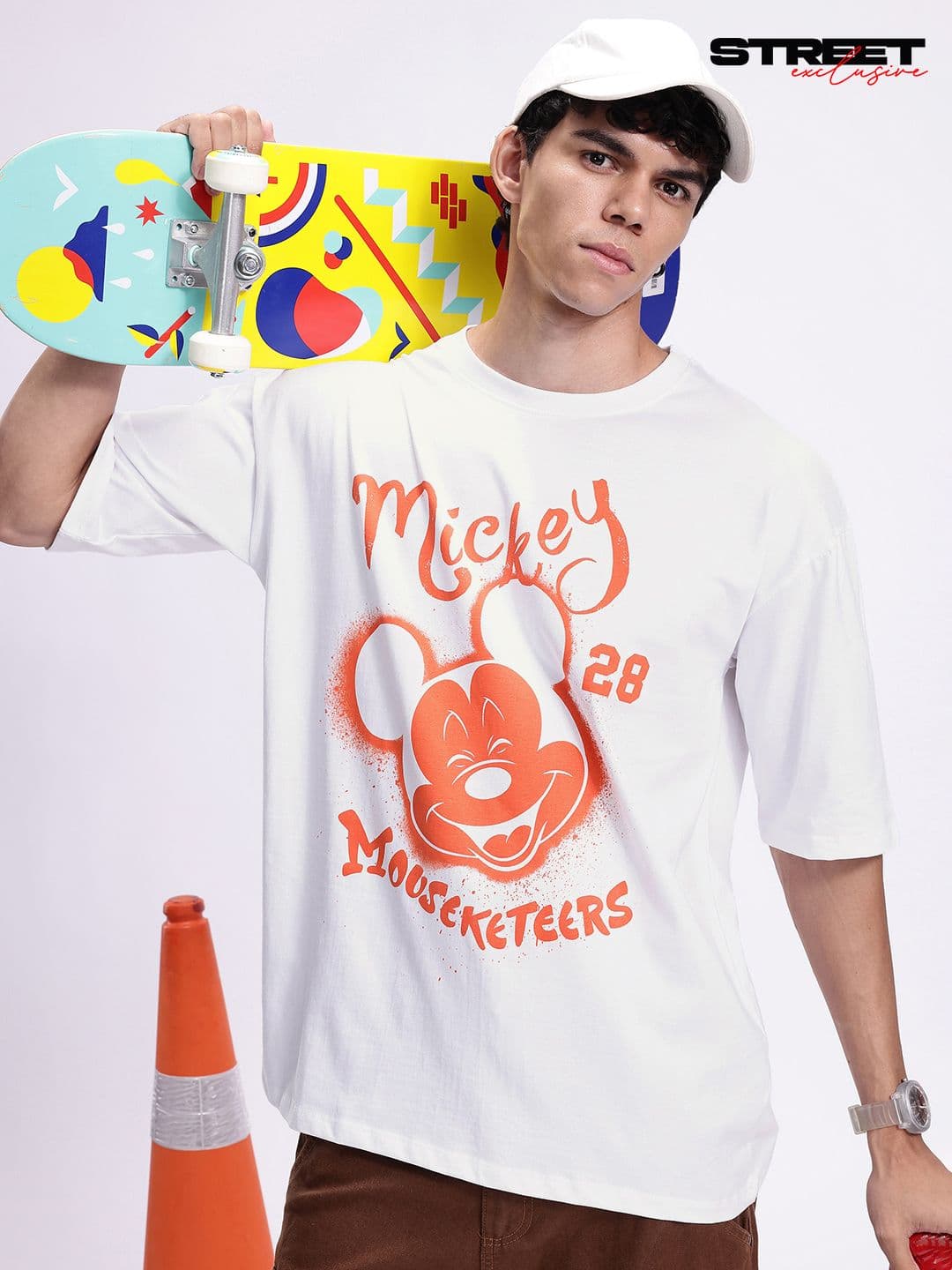 Kook N Keech Disney Mickey Mouse Printed Pure Cotton Oversized T-shirt - view 1