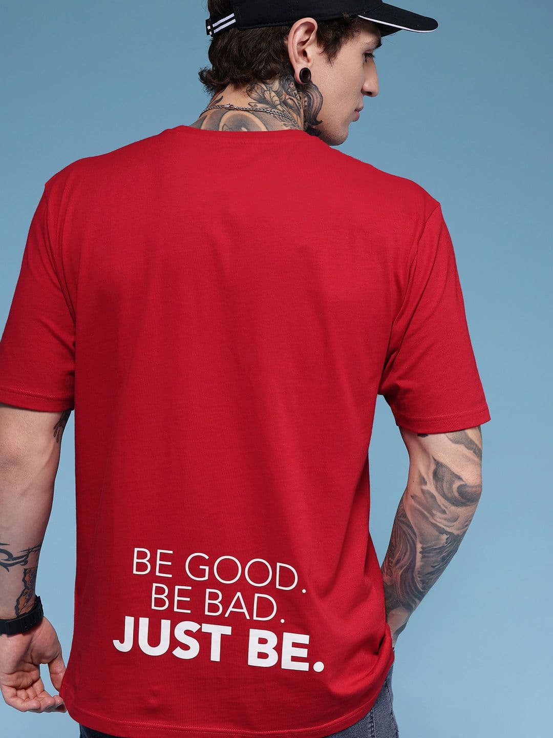 HERE&NOW Pure Cotton Typography Printed T-shirt - view 1