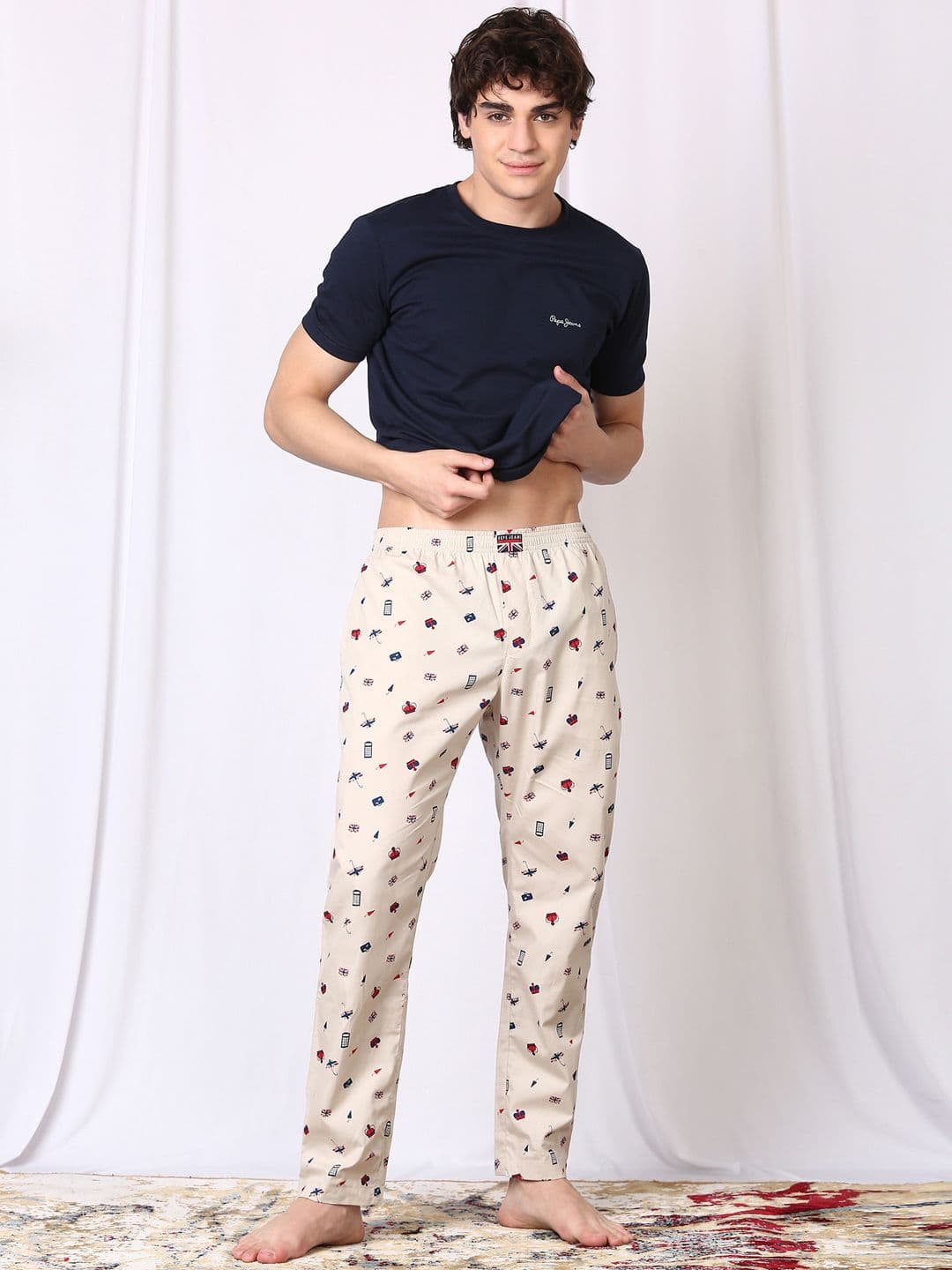 Pepe Jeans Printed Cotton Lounge Pants - view 1