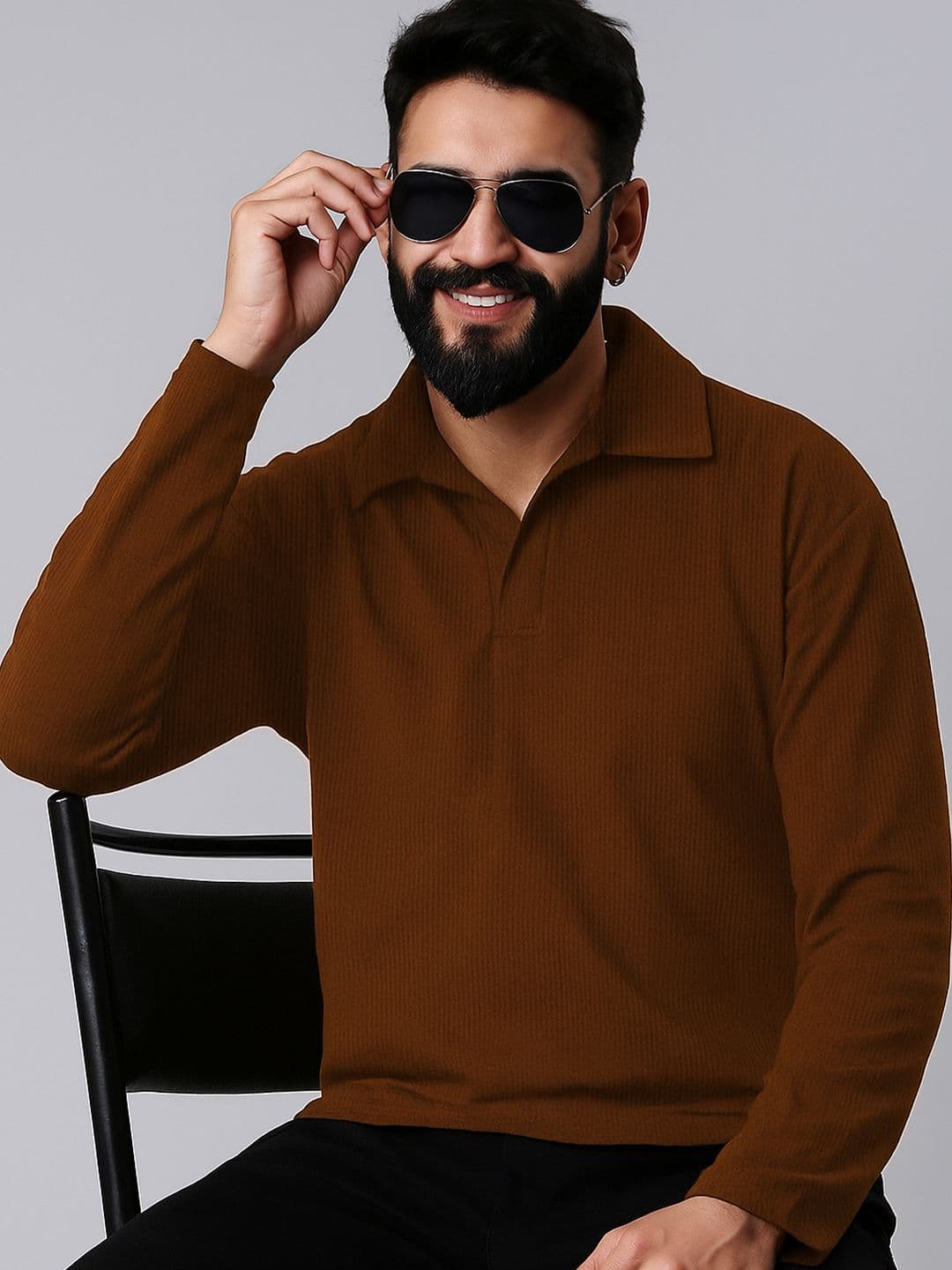 Moda Rapido Men Solid Polo Collar T-shirt