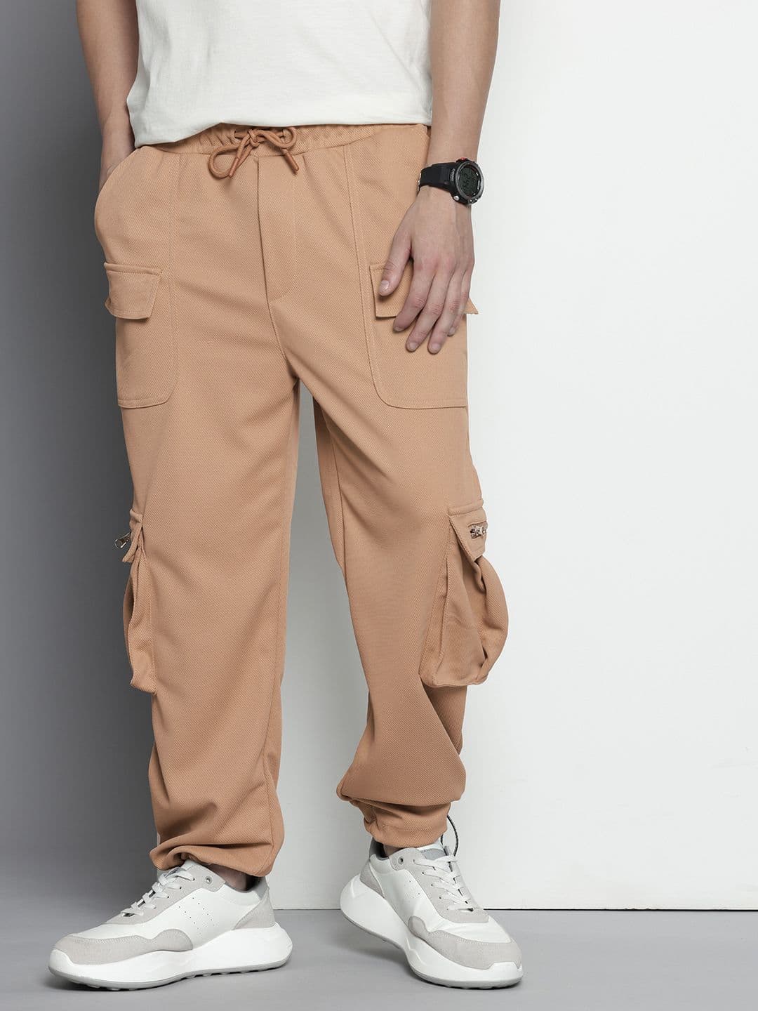 The Indian Garage Co. Men Relaxed Fit Cargo Joggers - view 1