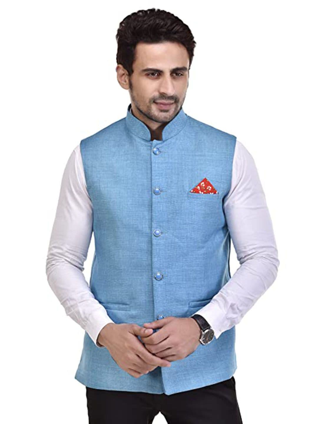 Seetoo Woven Design Nehru Jackets - view 1