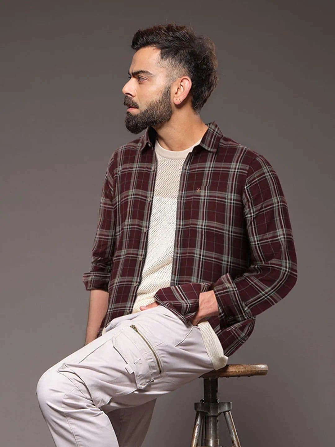 WROGN Men Comfort Slim Fit Tartan Checks Opaque Checked Casual Shirt - view 1
