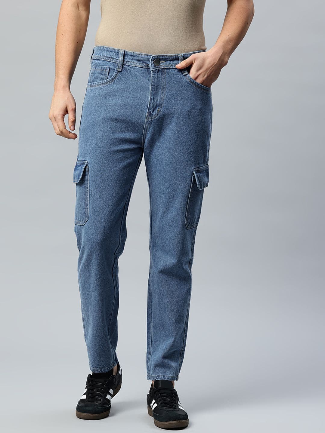 ADBUCKS Men Relaxed Fit Cargo Jeans - view 1