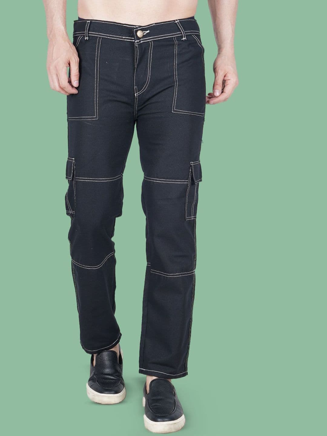 LINARIA Men Classic Straight Fit Low Distress Jeans - view 1