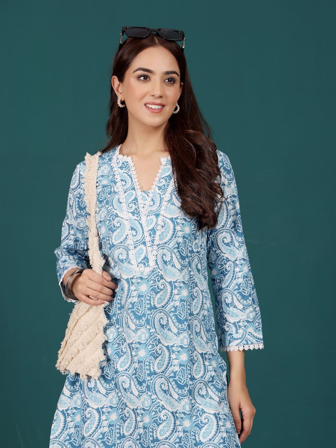 Varanga Women Paisley Printed Indie Florals Kurta - view 1