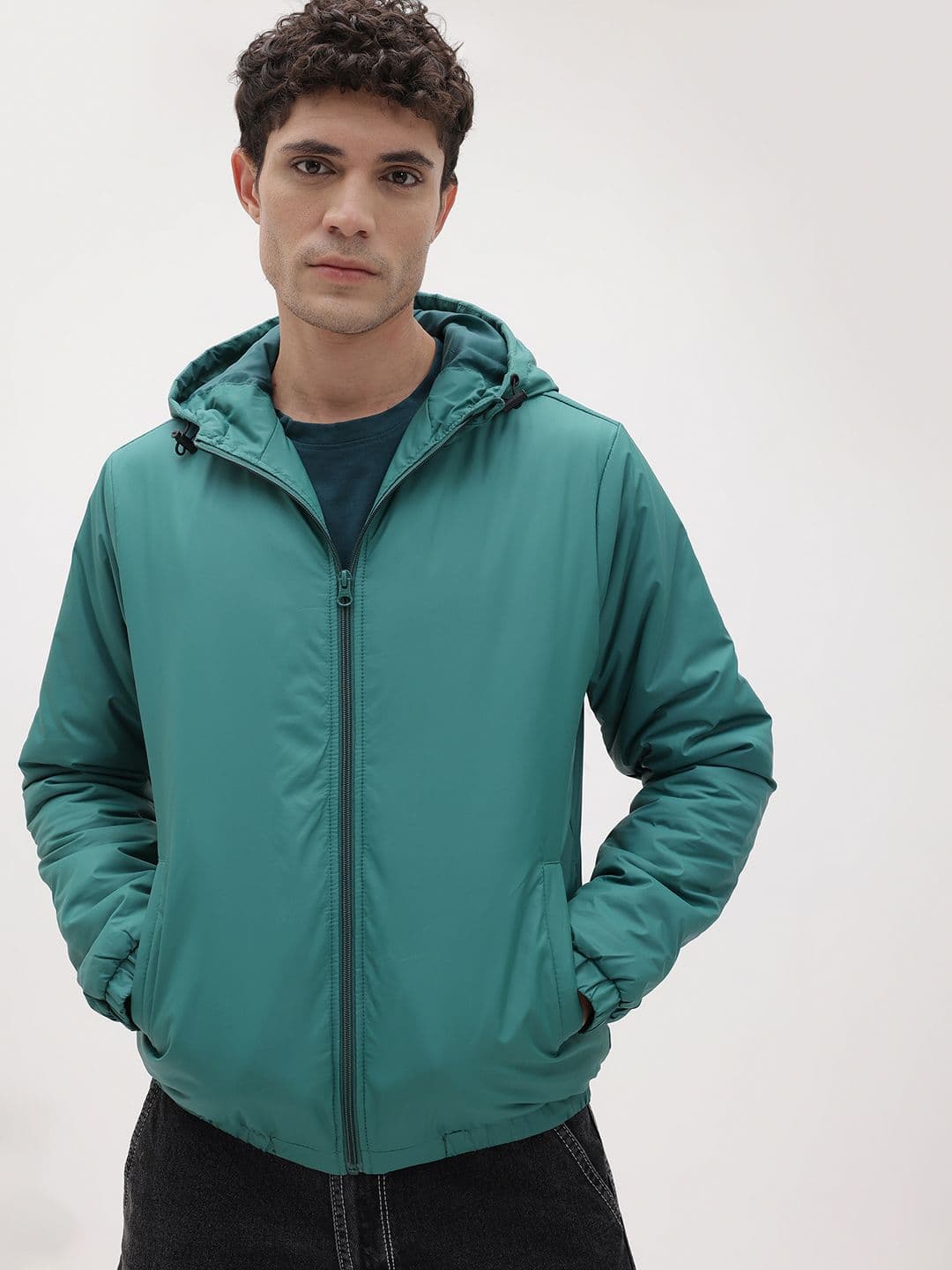 The Roadster Life Co. Typography Printed Hooded Bomber Jacket - view 1